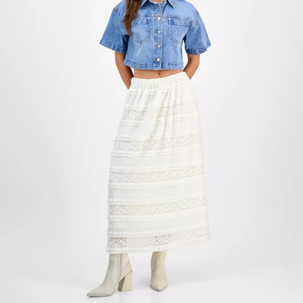 AND NOW THIS RUFFLED LACE MAXI SKIRT NWT SIZE M - Picture 1 of 6